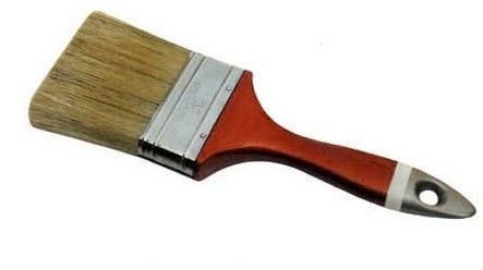 Double Boiled White Bristie Painting Brush With Plastic Handle for Artists