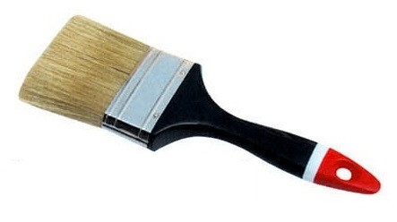 Personalised House Paint Brush White Bristle Edging Lacquered Handle