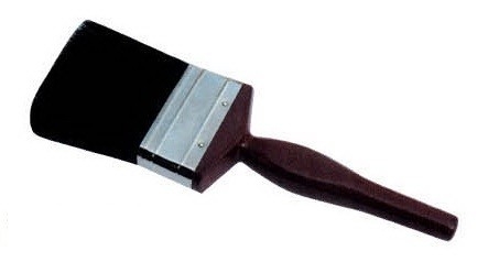 6mm Black Bristle Paint Brush Lacquered Wood Handle