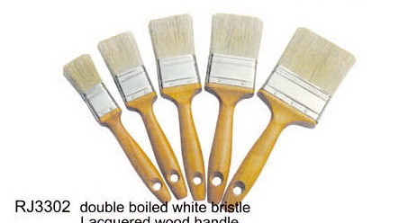 Industrial House Paint Brush Set Double Boiled White Polyester Bristle Brush