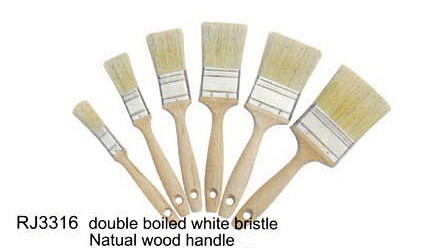 Lacquered Wood Handle Paint Brush House White Pure Bristle Paint Brush