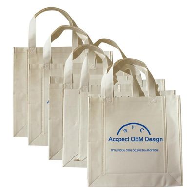 Accpect OEM Design Non Woven Fabric Bags with Single Color Screen Printing and Customized Logo