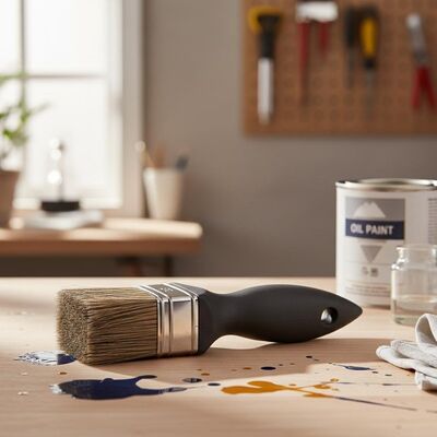 Synthetic Bristle Material House Paint Brush Ergonomic Design Suitable Oil Based Paints Provides Performance and Comfortable