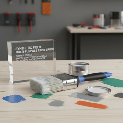 Synthetic Fiber Multi Purpose Paint Brush Durable Bristle Engineered for Smooth Even Coverage on Walls Wood Metal and Other Surfaces